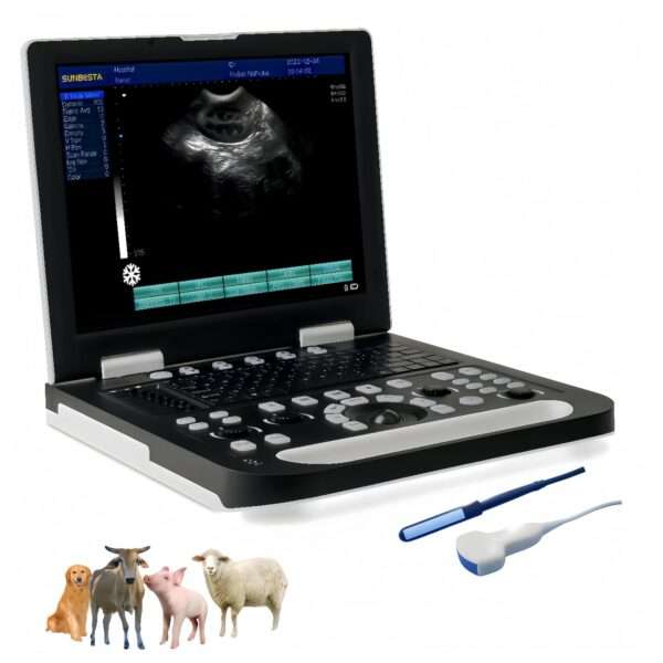 Ecógrafo veterinario portátil N50 para diagnóstico de gestación, con sonda lineal.