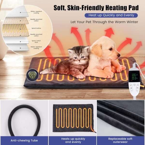 Incubadora neonatal con calefacción y oxigenador, incluye kit de parto para cachorros y gatitos.