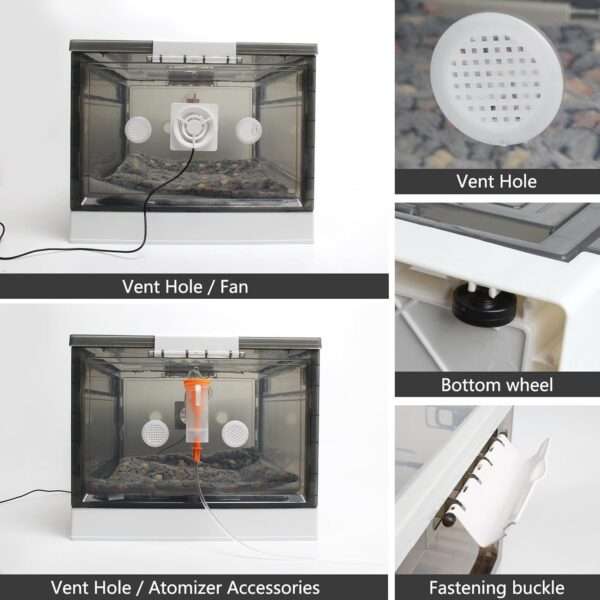 Incubadora neonatal con calefacción y ventilación para cachorros y gatitos.
