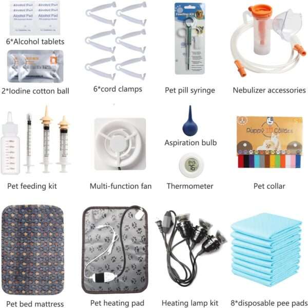 Incubadora neonatal con calefacción y ventilación para cachorros y gatitos.