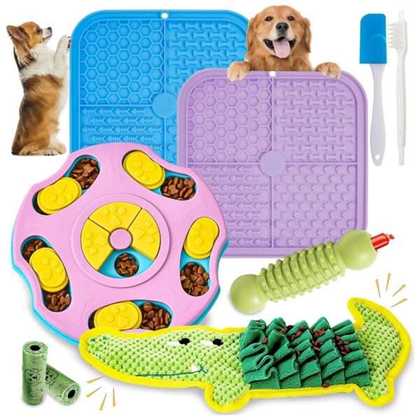 Set de 9 juguetes de rompecabezas para perros. Ideal para razas pequeñas a medianas.