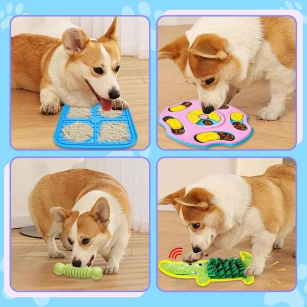 Set de 9 juguetes de rompecabezas para perros. Ideal para razas pequeñas a medianas.