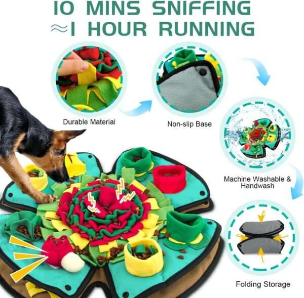 Alfombrilla de olfateo para perros. Es un juguete interactivo que ayuda a estimular la mente de la mascota.