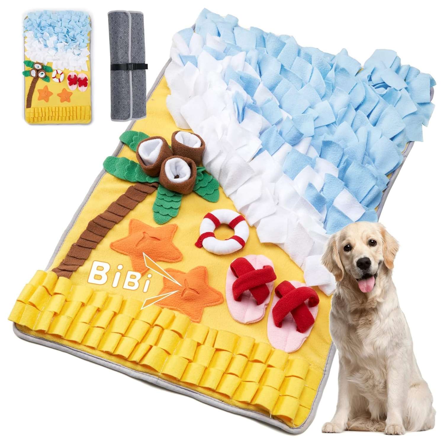 Alfombrilla de olfateo para perros y gatos. Juguete interactivo que estimula mentalmente a la mascota.