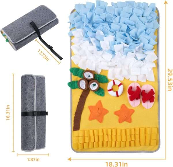 Alfombrilla de olfateo para perros y gatos. Juguete interactivo que estimula mentalmente a la mascota.