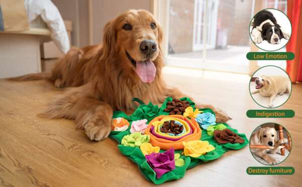 Alfombrilla de olfateo para perros. Es un juguete interactivo que ayuda a estimular la mente de la mascota.