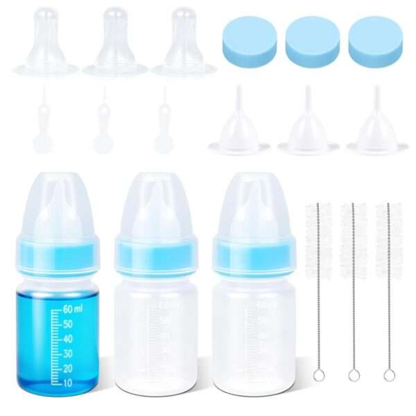 Kit de alimentación de 18 piezas para cachorros y gatitos. Biberón antiasfixia de silicona y accesorios de cuidado para crías.