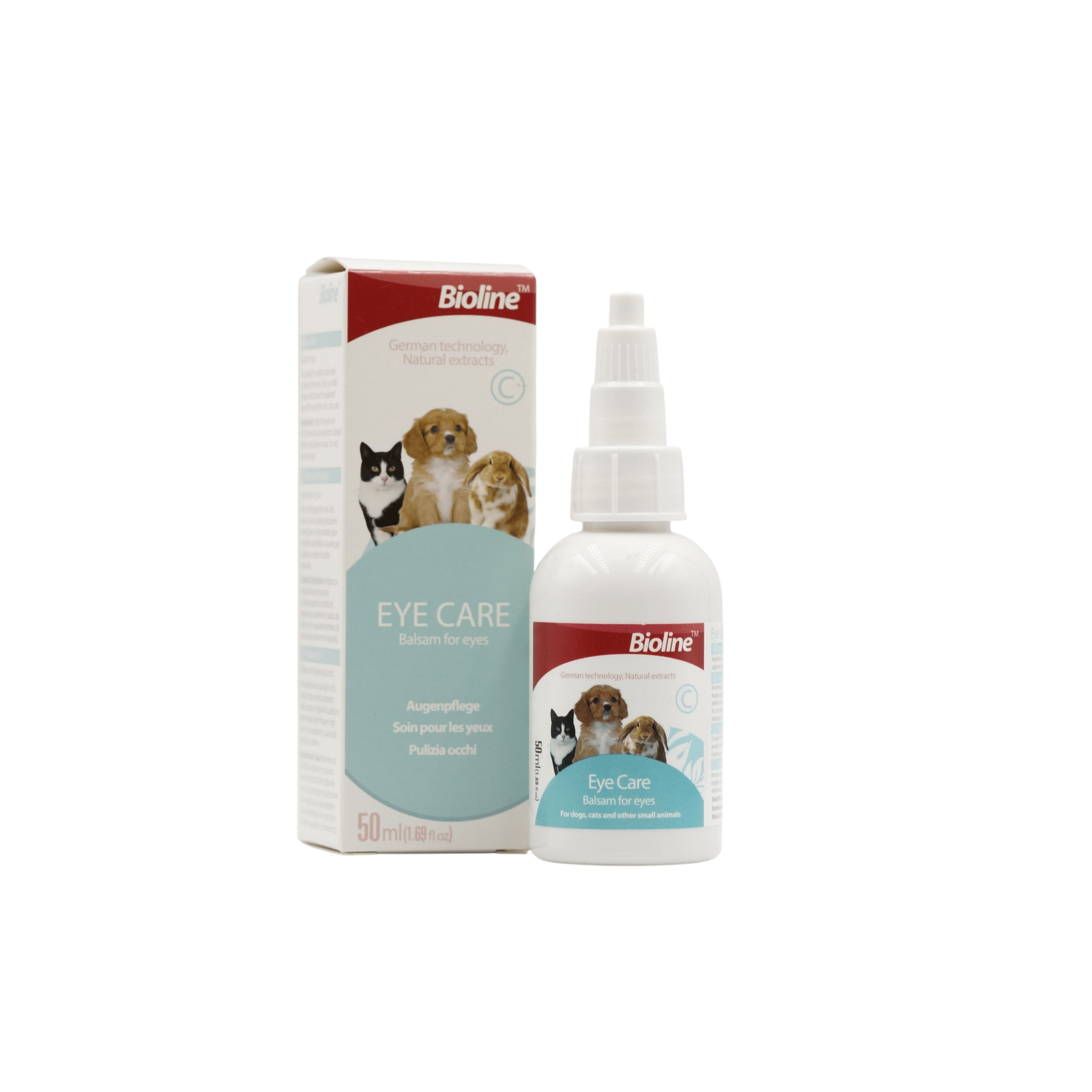 Limpiador de ojos para perros y gatos.