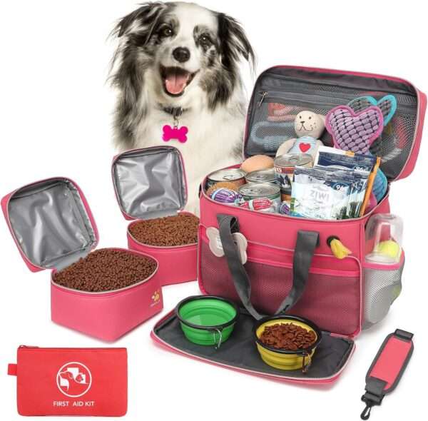 Bolsa de viaje multifuncional para perros y gatos, ideal para escapadas de fin de semana.