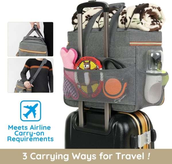 Bolsa de viaje multifuncional para perros y gatos, ideal para escapadas de fin de semana.