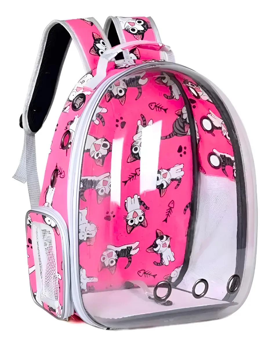Mochila Transportadora Transparente para Perros y Gatos | Mochila de Viaje Portátil (41x33x25 cm) - Imagen 4