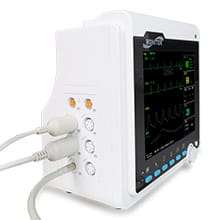 Monitor de paciente veterinario multiparamétrico para clínicas y uso casero. Mide ETCO2, presión arterial, SpO2 y otros parámetros en perros y gatos.