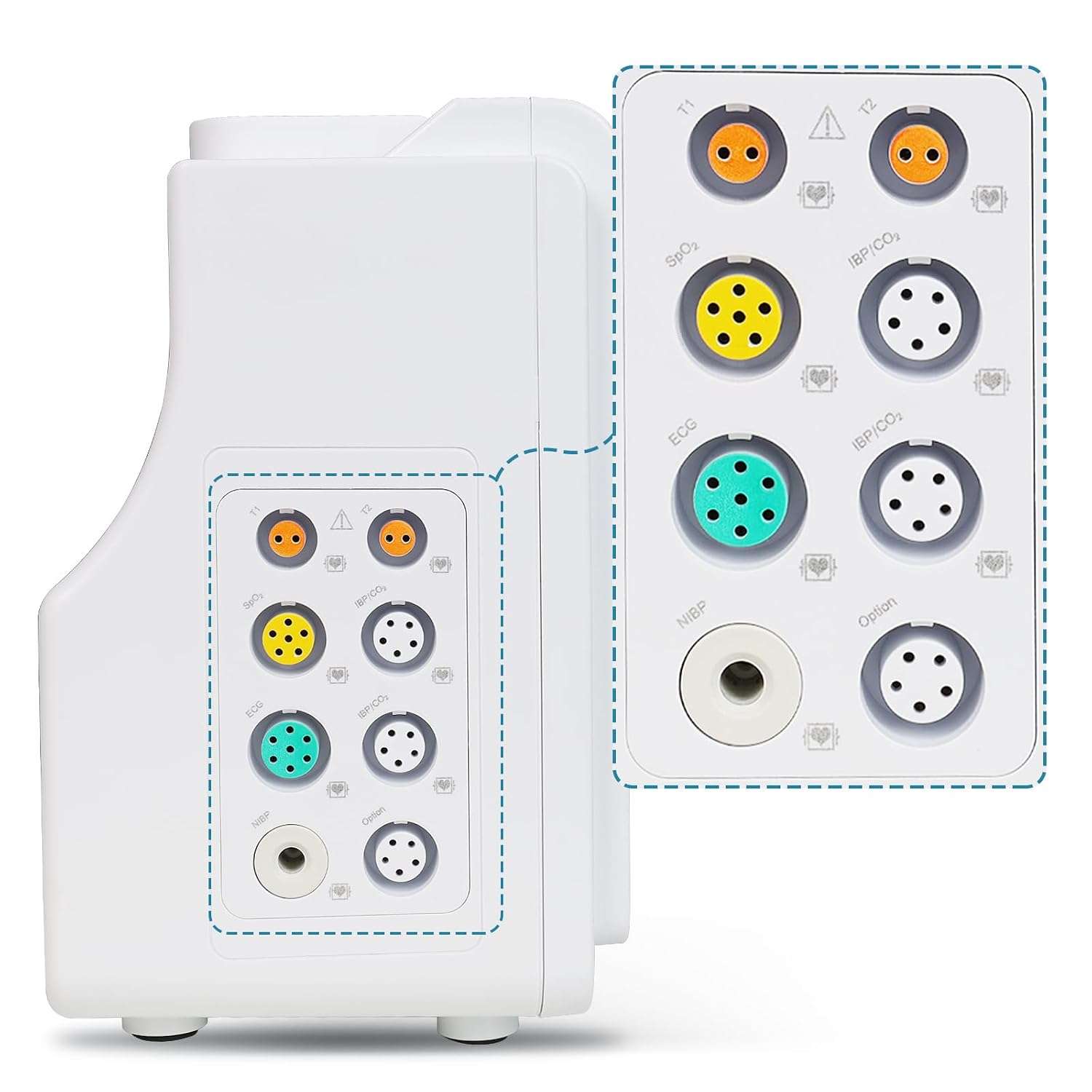 Monitor de paciente veterinario multiparamétrico para clínicas y uso casero. Mide ETCO2, presión arterial, SpO2 y otros parámetros en perros y gatos.