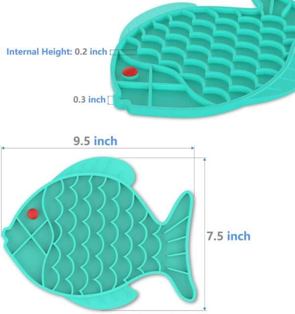 Pack de 2 comederos de silicona con diseño de rompecabezas para gatos y cachorros. Ayuda a comer lento.