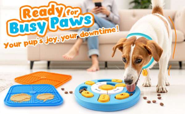 Set de 5 juguetes de rompecabezas para perros avanzados. Ayuda a la estimulación mental y alivia la ansiedad.