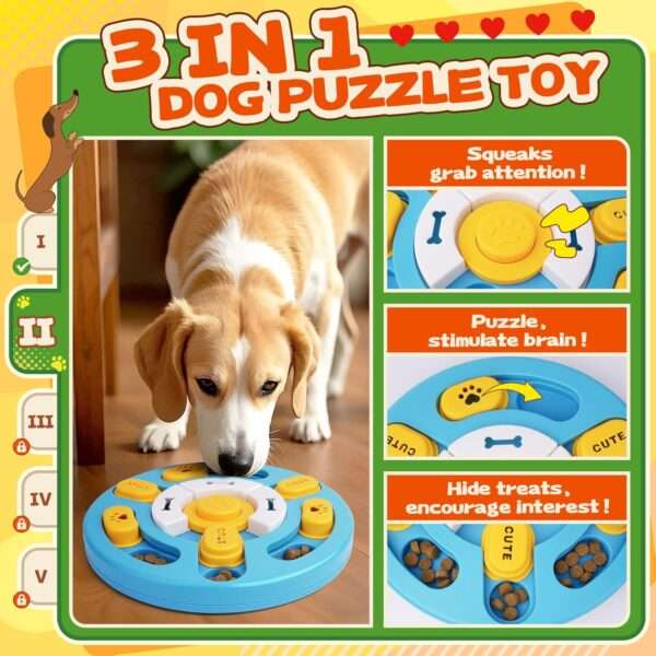 Paquete de 8 juguetes de rompecabezas para perros, con tapete para lamer y comedero.
