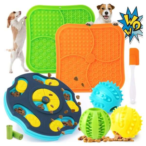 Paquete de 9 juguetes de rompecabezas para perros. Ideal para razas pequeñas a medianas.