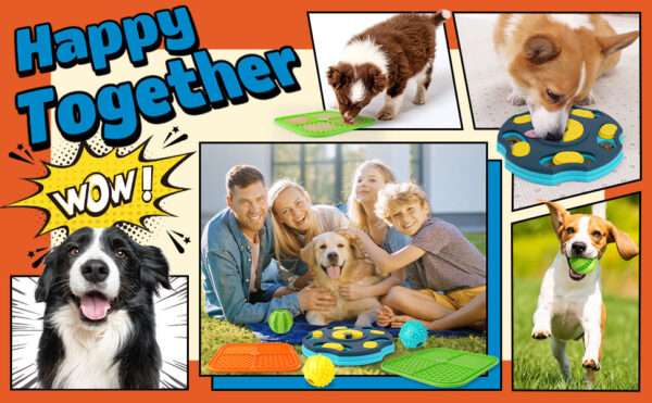 Paquete de 9 juguetes de rompecabezas para perros. Ideal para razas pequeñas a medianas.