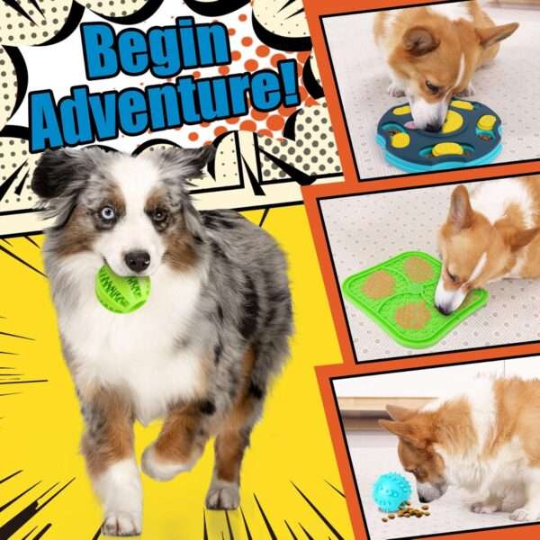 Paquete de 9 juguetes de rompecabezas para perros. Ideal para razas pequeñas a medianas.