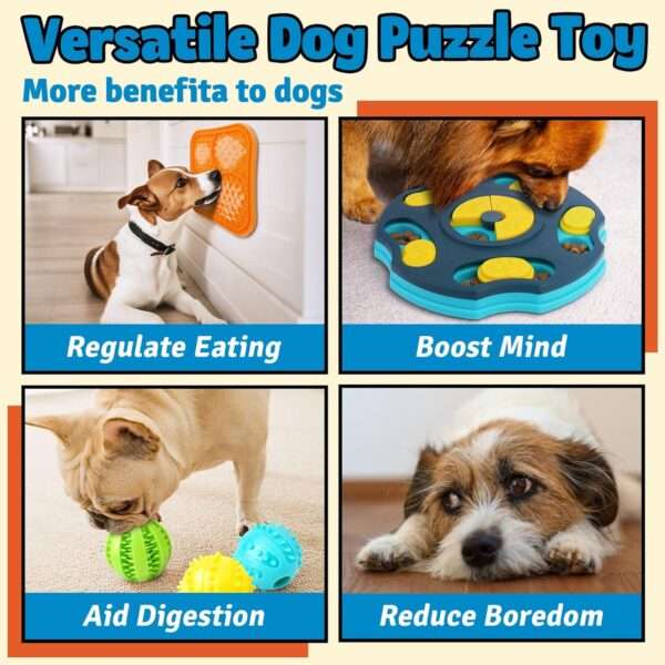 Paquete de 9 juguetes de rompecabezas para perros. Ideal para razas pequeñas a medianas.