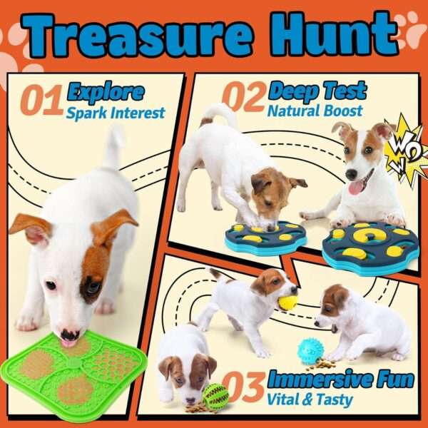 Paquete de 9 juguetes de rompecabezas para perros. Ideal para razas pequeñas a medianas.