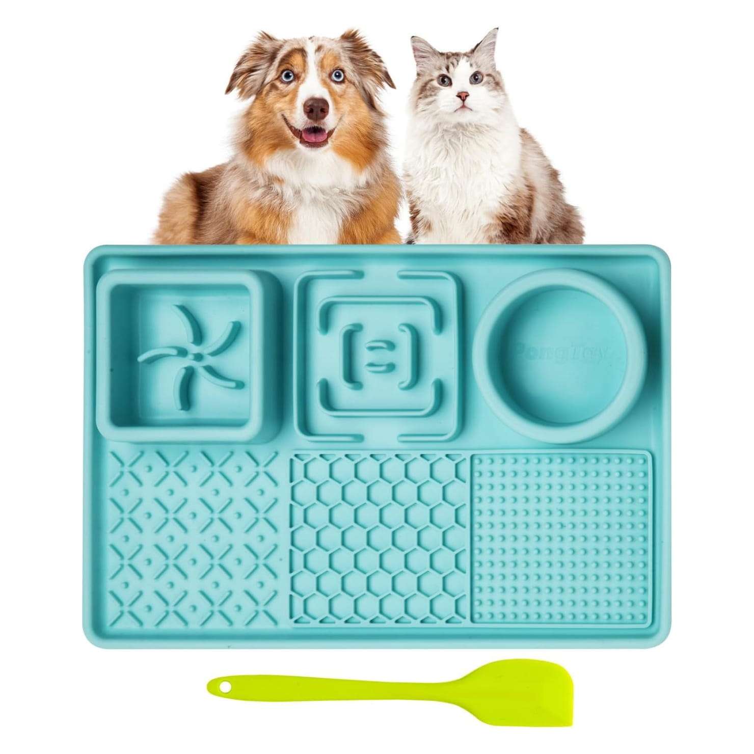 Plato de alimentación lenta de silicona para perros y gatos. Ayuda a reducir la ansiedad y la velocidad al comer.