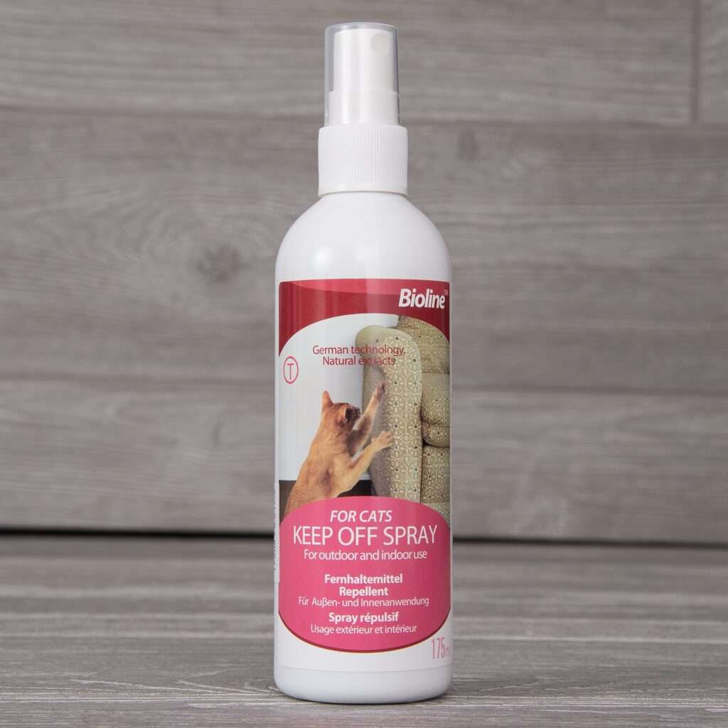 Repelente de Gatos Anti-Arañazos | Spray para Proteger Muebles y Alfombras Bioline 175 Ml - Imagen 2