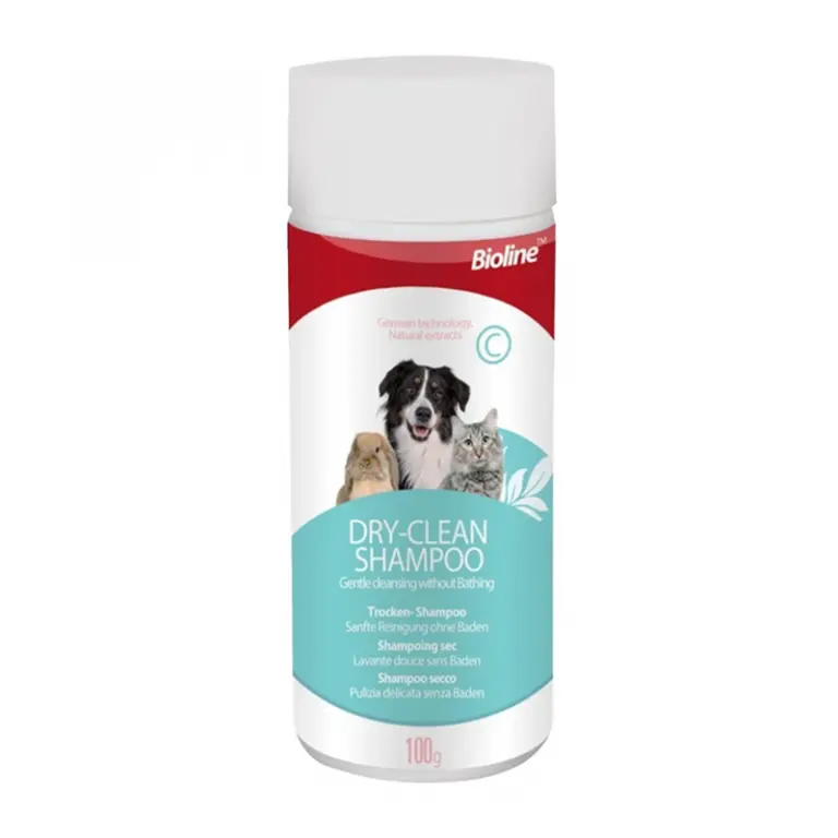 Shampoo en seco para perro y gato.