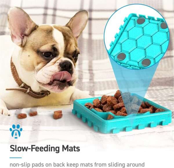 Tapete de alimentación lenta para perros. Es una alfombrilla antiestrés para reducir la ansiedad.