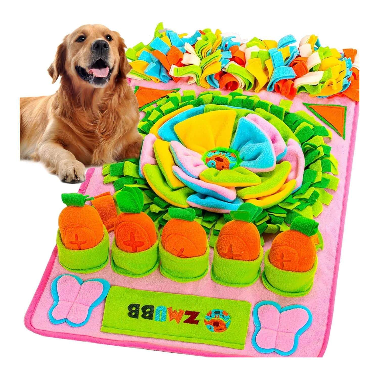 Tapete de olfateo para perros. Es un juguete de enriquecimiento mental y de entrenamiento.