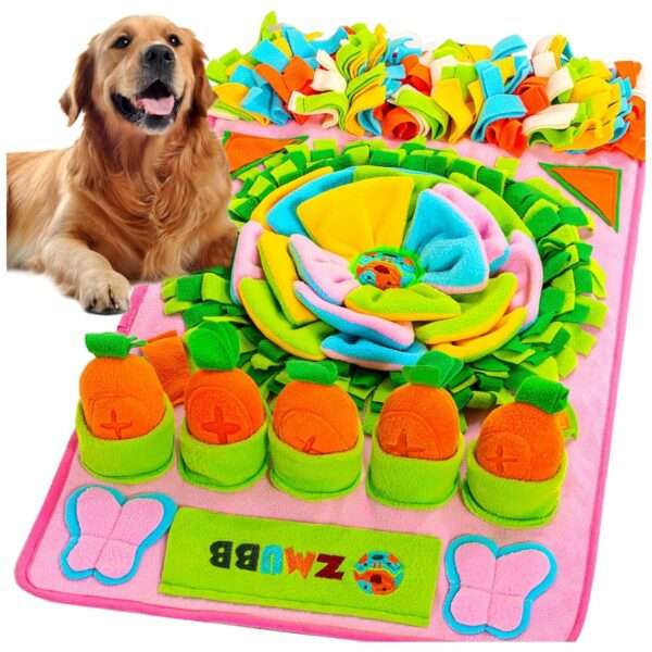 Tapete de olfateo para perros. Es un juguete de enriquecimiento mental y de entrenamiento.