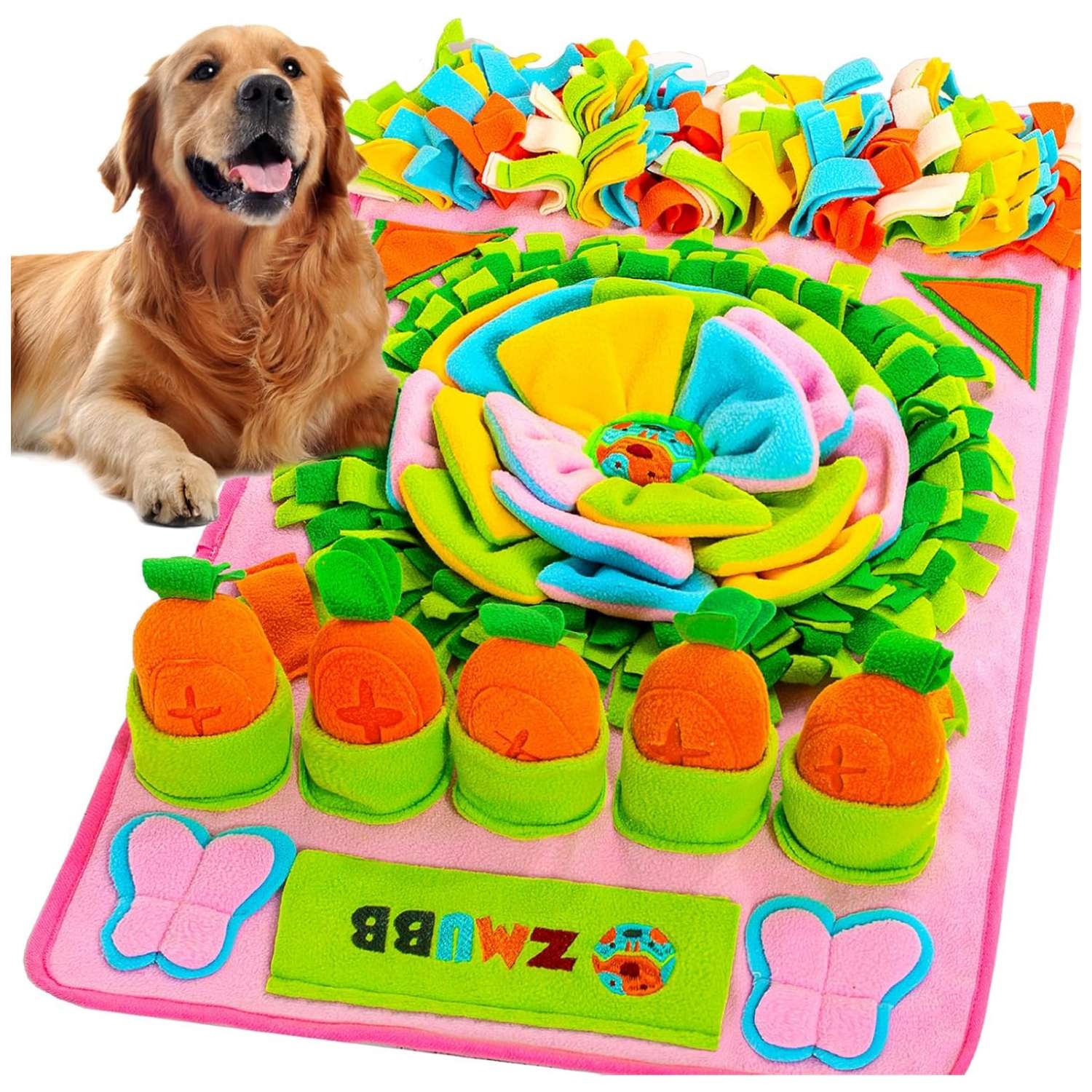 Tapete de olfateo para perros. Es un juguete de enriquecimiento mental y de entrenamiento.