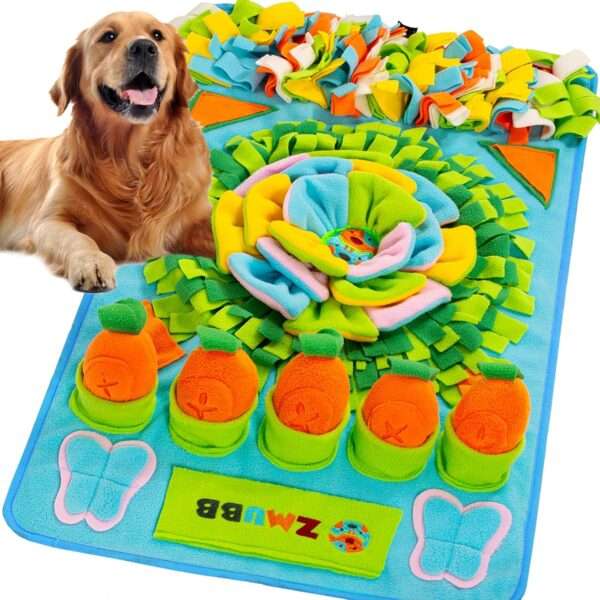 Tapete de olfateo para perros. Es un juguete de enriquecimiento mental y de entrenamiento.