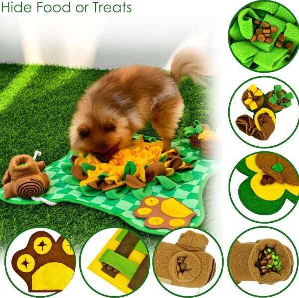 Tapete de olfateo para perros y gatos. Es un juguete que fomenta la estimulación mental y la alimentación lenta.