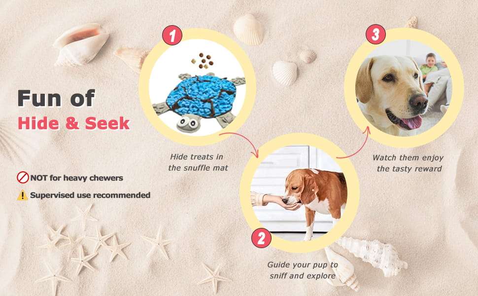 Tapete de olfato para perros con forma de tortuga. Es un comedero lento que ayuda a estimular la mente de la mascota.