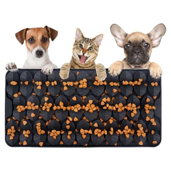 Alfombrilla de silicona para lamer para perros y gatos. Es un tapete de olfateo interactivo que promueve la alimentación lenta.