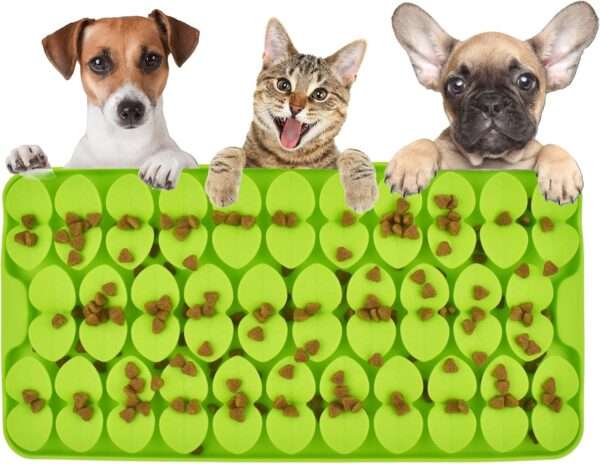 Alfombrilla de silicona para lamer para perros y gatos. Es un tapete de olfateo interactivo que promueve la alimentación lenta.