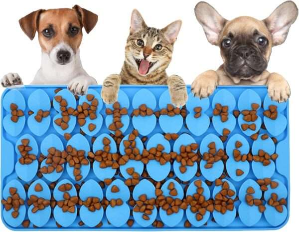Alfombrilla de silicona para lamer para perros y gatos. Es un tapete de olfateo interactivo que promueve la alimentación lenta.