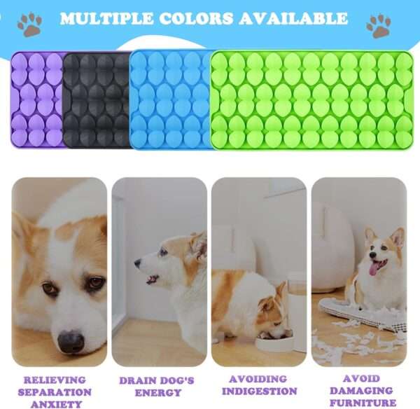 Alfombrilla de silicona para lamer para perros y gatos. Es un tapete de olfateo interactivo que promueve la alimentación lenta.