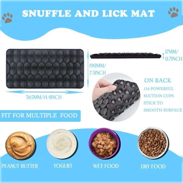 Alfombrilla de silicona para lamer para perros y gatos. Es un tapete de olfateo interactivo que promueve la alimentación lenta.