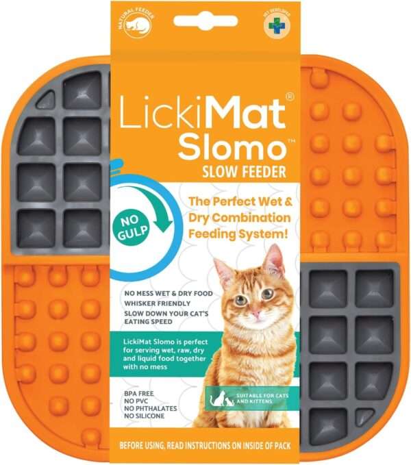 Tapete para lamer para gatos, ideal para alimentos, yogur y mantequilla de maní. Ayuda a reducir la ansiedad.