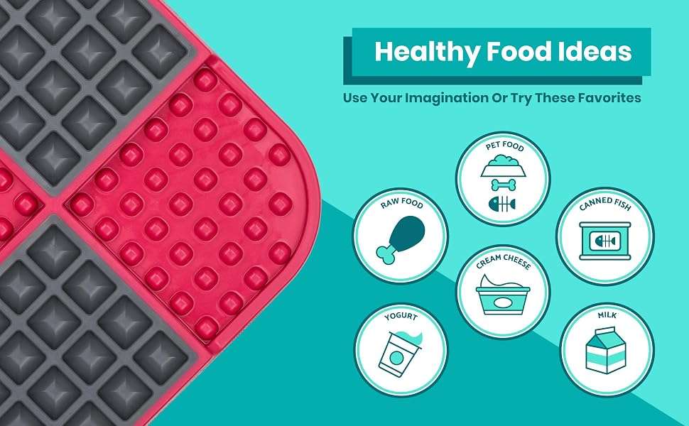 Tapete para lamer para gatos, ideal para alimentos, yogur y mantequilla de maní. Ayuda a reducir la ansiedad.