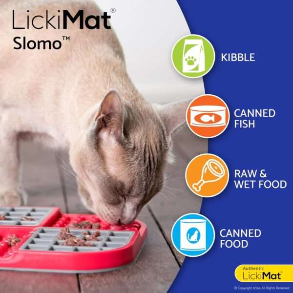 Tapete para lamer para gatos, ideal para alimentos, yogur y mantequilla de maní. Ayuda a reducir la ansiedad.