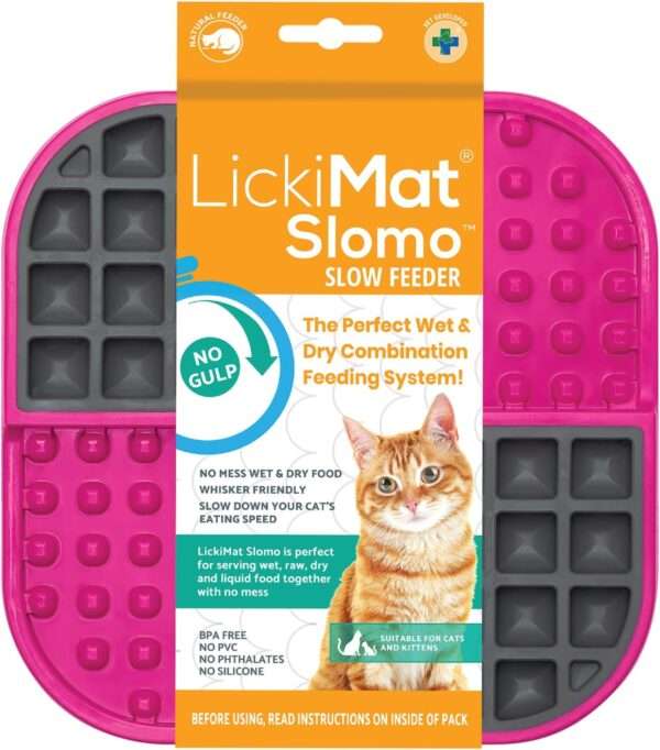 Tapete para lamer para gatos, ideal para alimentos, yogur y mantequilla de maní. Ayuda a reducir la ansiedad.