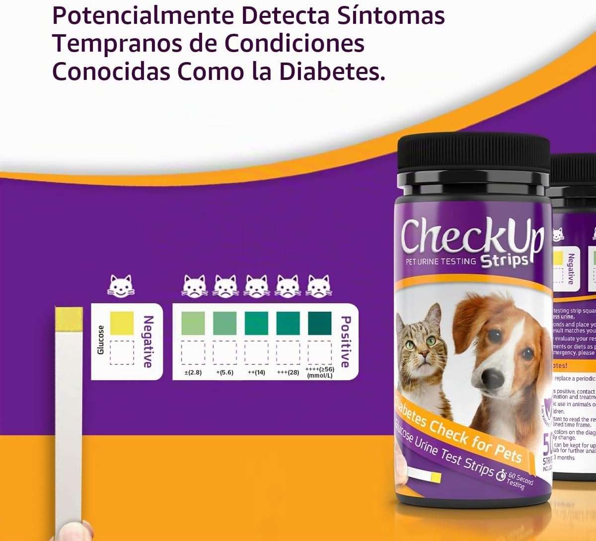 Tiras de Glucosa Veterinaria para Perros y Gatos | 50 Tiras para Control de Diabetes - Imagen 6