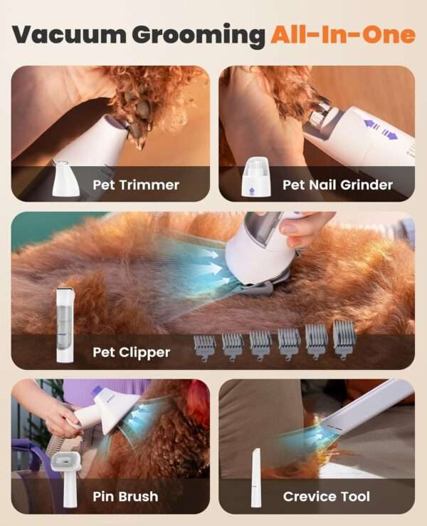 Aspiradora inalámbrica para mascotas, portátil, con gran capacidad de 2L.