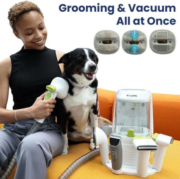 Kit de aseo profesional 7 en 1 para mascotas, con aspiradora, cortapelos y filtro HEPA.
