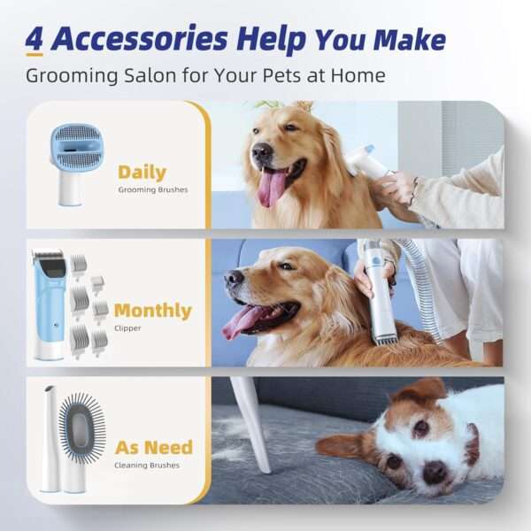 Aspiradora profesional para mascotas, kit de aseo, potencia de 15000 Pa.
