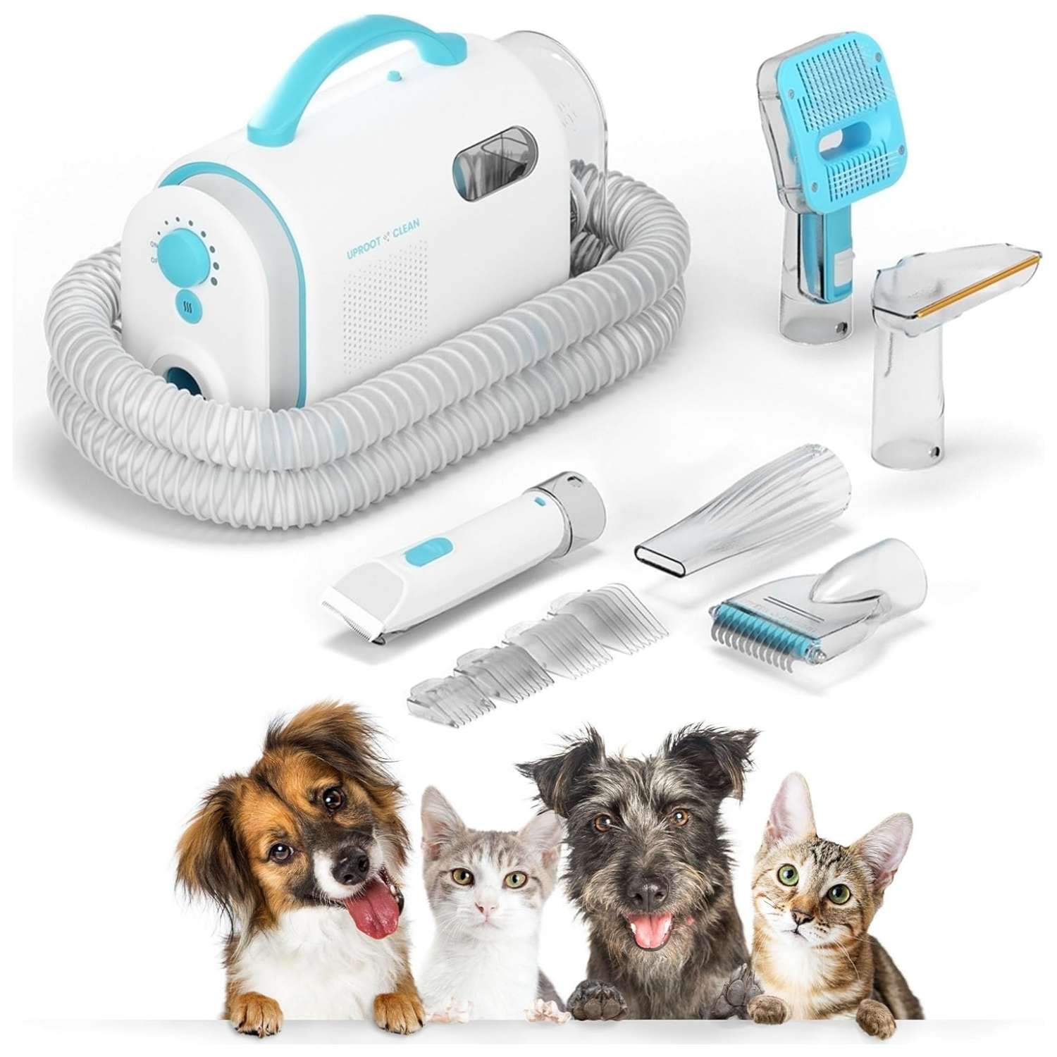 Kit de aspiradora de aseo para mascotas, completo, para perros y gatos.