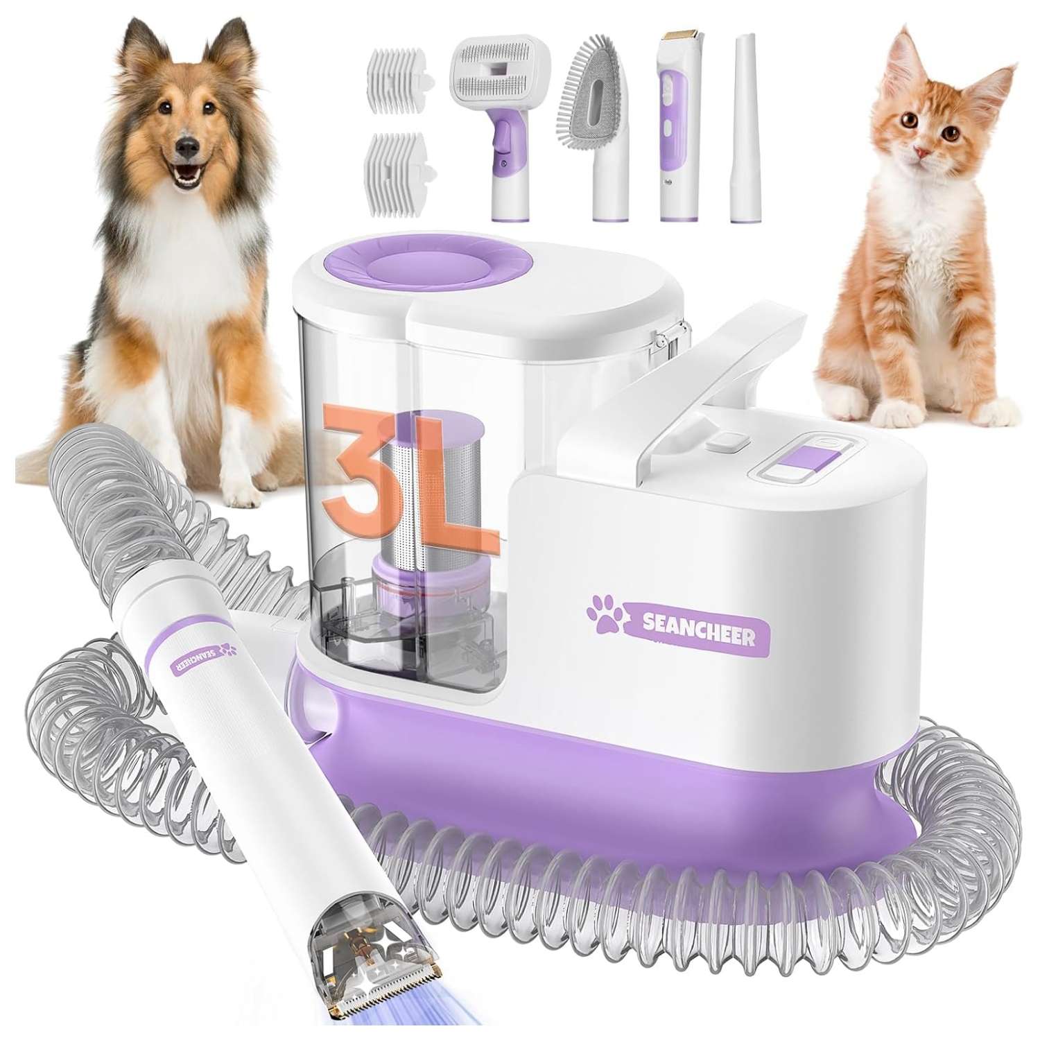 Aspiradora profesional para mascotas, kit de aseo, potencia de 10000 Pa.